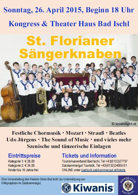 Plakatwand Florianer S Ngerknaben In Bad Ischl Salzi At