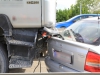 Serienunfall auf der Westautobahn - Reisebus fährt auf LKW auf