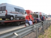 Serienunfall auf der Westautobahn - Reisebus fährt auf LKW auf